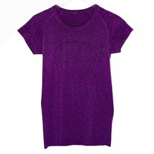 Lululemon Athletica Purple Heathered Short Sleeve Athletic T Shirt Women